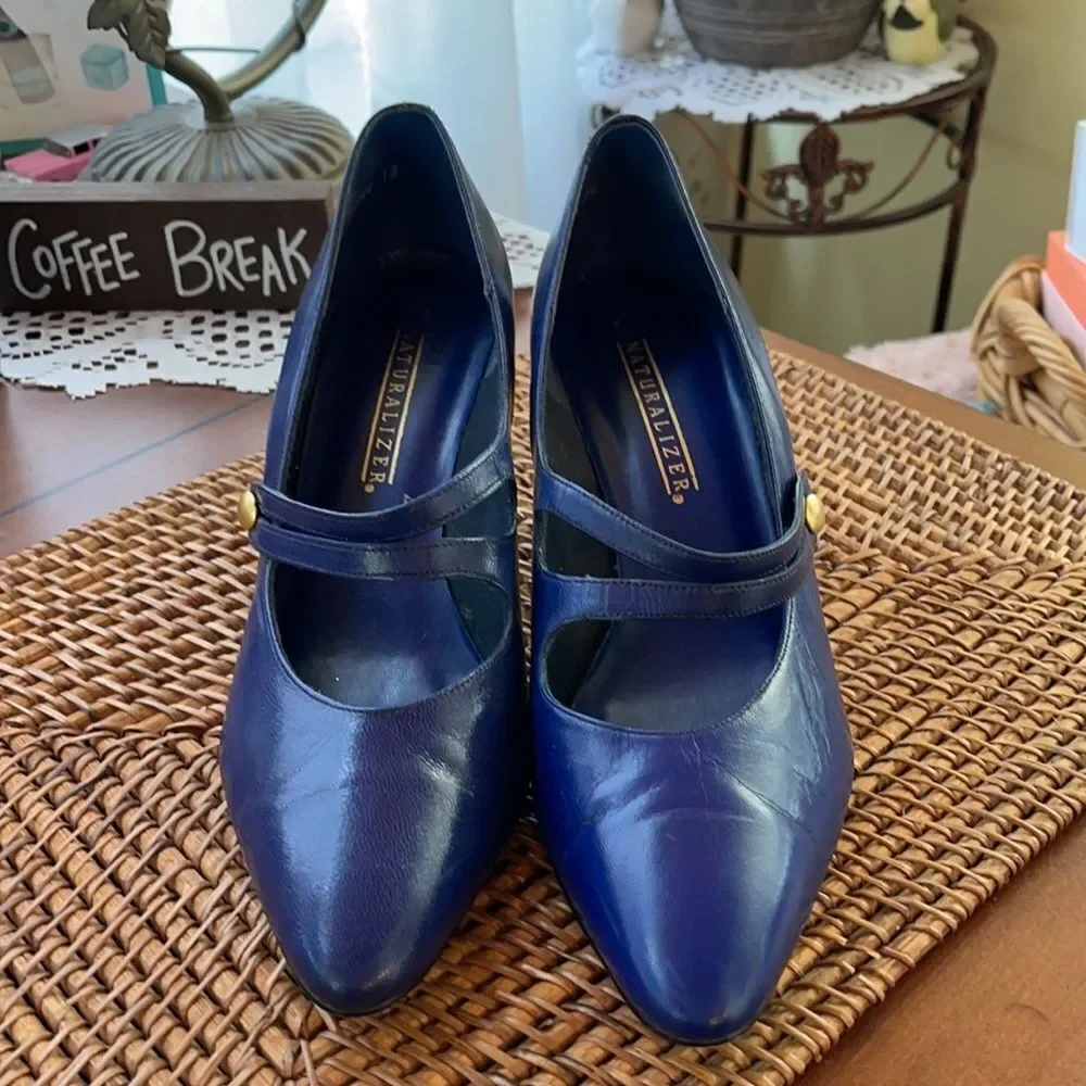 *Naturalizer* Sz 8.5 Purple/Blue Strappy Heels